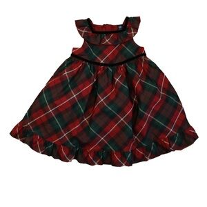 Gap | Girl Red and Green Plaid Dress Size: 2T Christmas Holiday